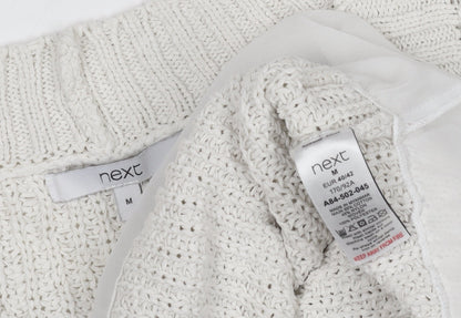 Womens UK Size M NEXT Ivory Vest Jumper