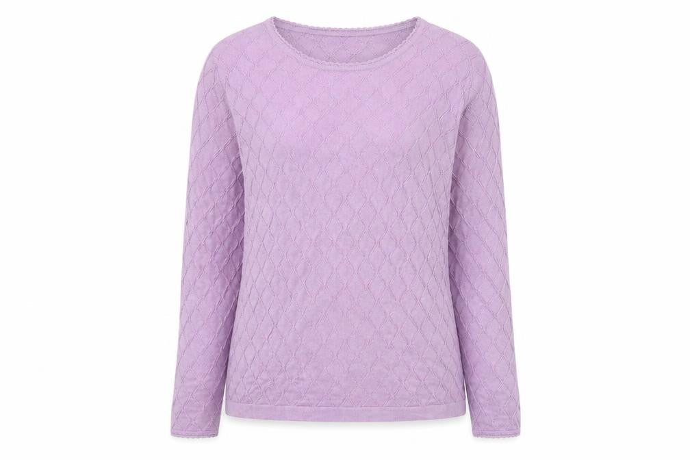 Front view of Cotswold Collection Women's Purple S jumper