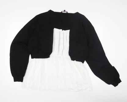 Womens UK Size 26 Inspire Black Shrug Jumper