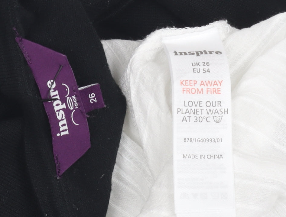 Womens UK Size 26 Inspire Black Shrug Jumper