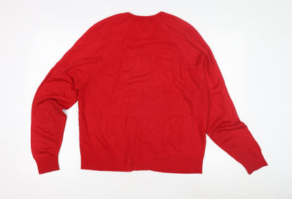 Womens UK Size 18 St Michael Red Jumper Jumper