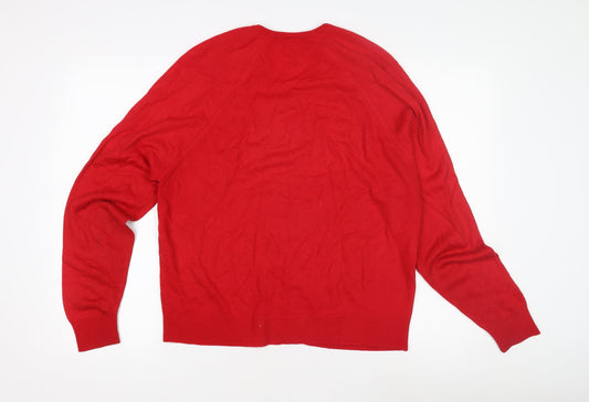 Womens UK Size 18 St Michael Red Jumper Jumper