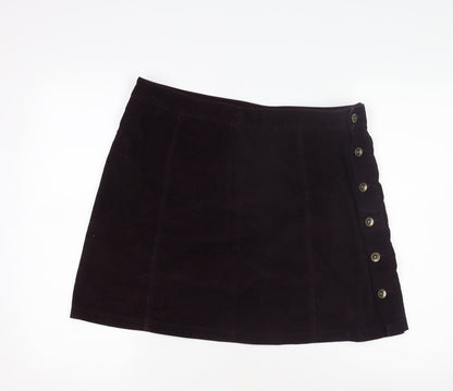 F&F Women's Purple Corduroy Skirt UK 16