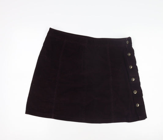 F&F Women's Purple Corduroy Skirt UK 16