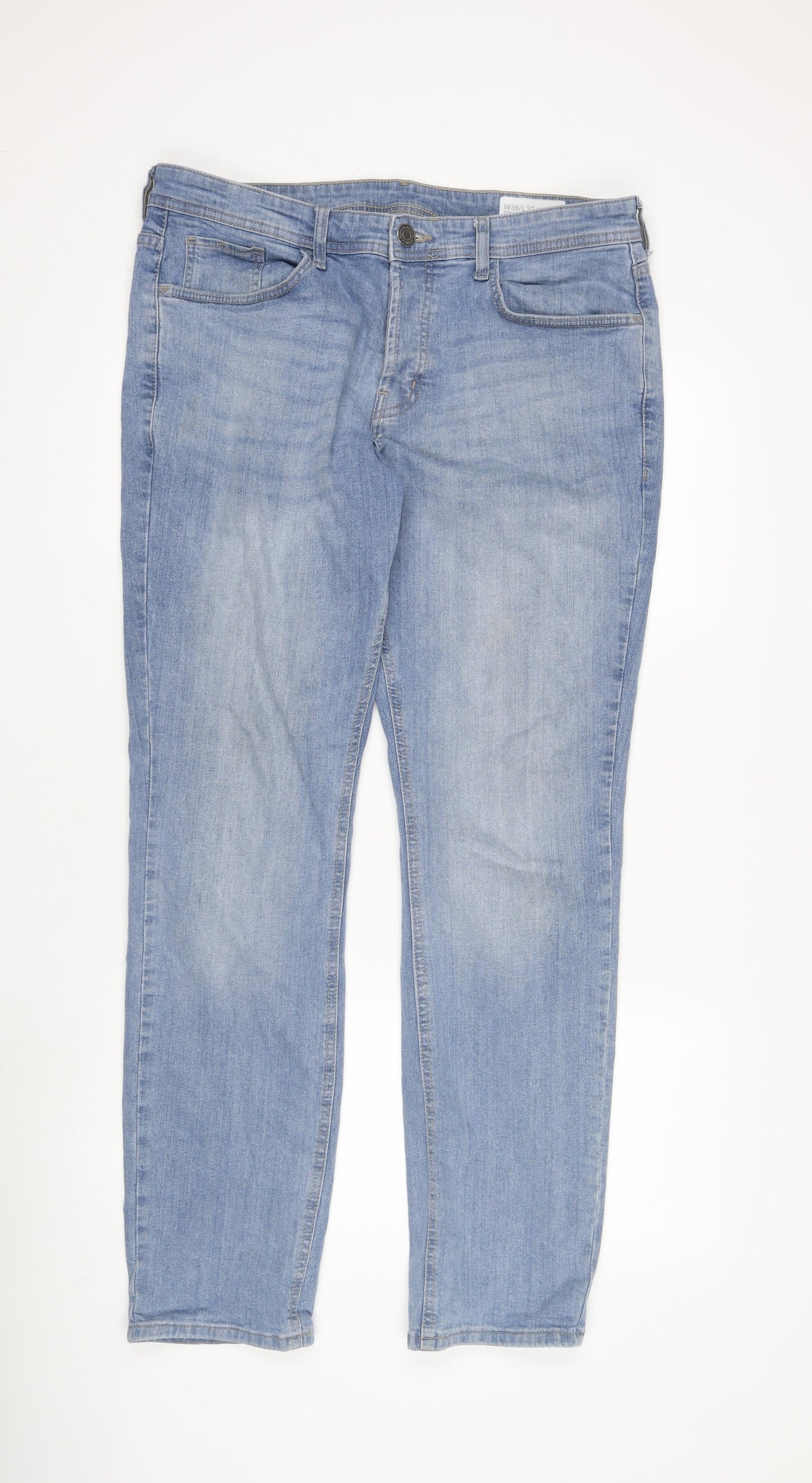 Denim Co. Men's Blue Straight Denim Jeans Size 36