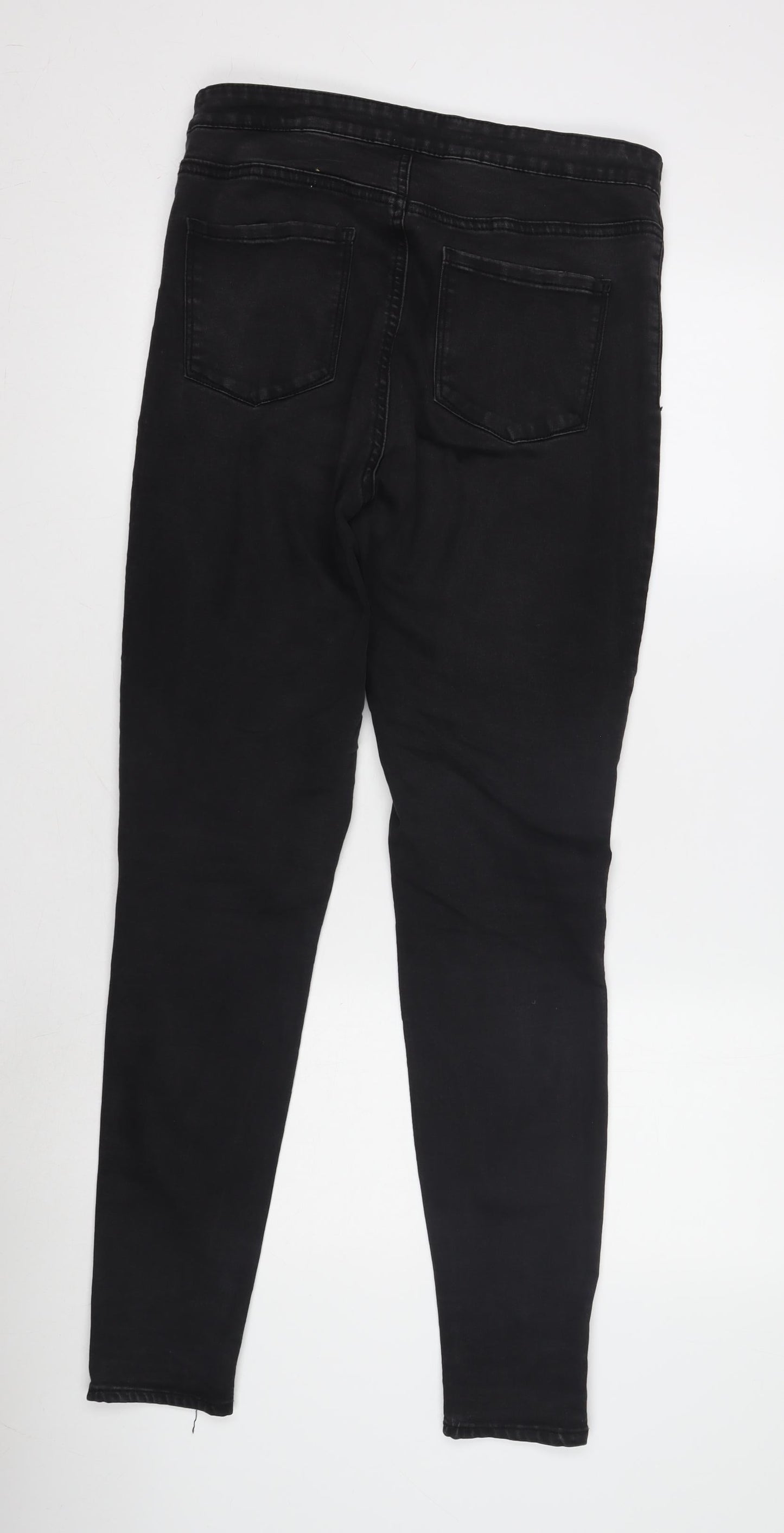 Denim Co. Women's Black Skinny Jeans, Medium, Stretch Denim