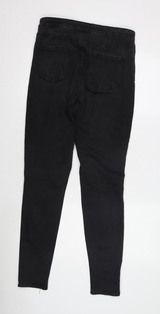 Denim Co. Women's Black Skinny Jeans, Medium, Stretch Denim