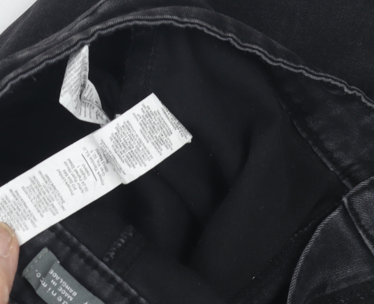 Denim Co. Women's Black Skinny Jeans, Medium, Stretch Denim