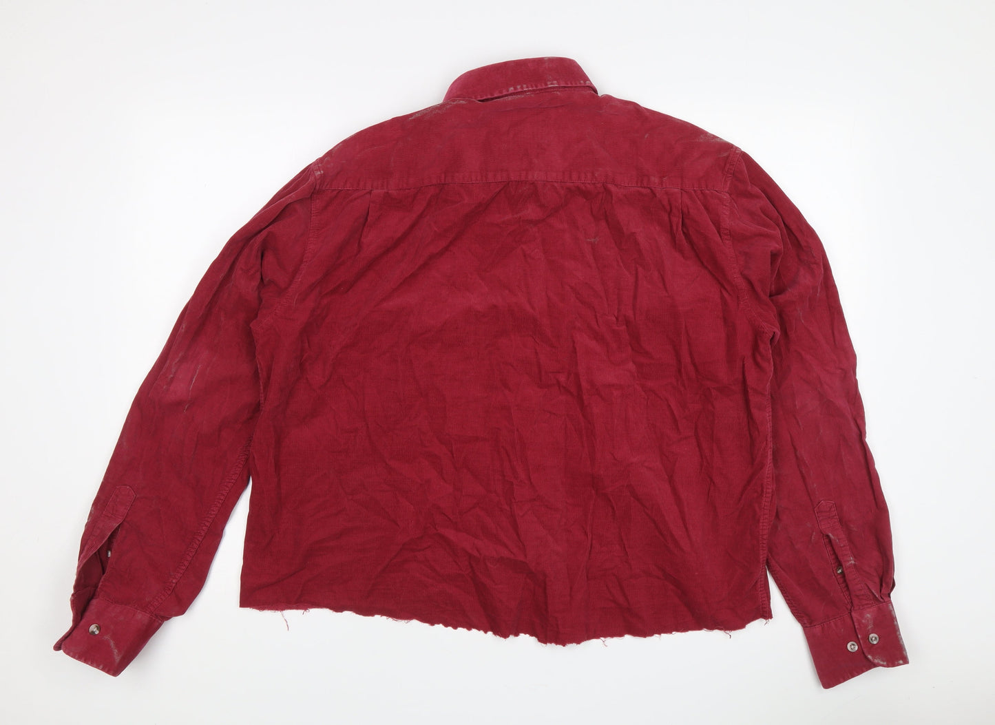 Lakes Edge Men's Red Corduroy Button-Up Shirt L