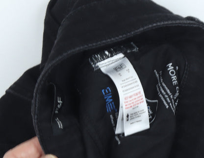 F&F Womens Black Cropped Denim Jeans Size 16