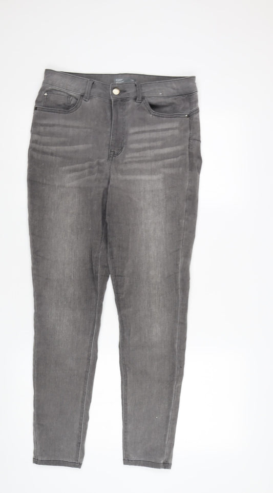 Nutmeg Women's Grey Skinny Jeans Size 12 - Slim Fit Stretch