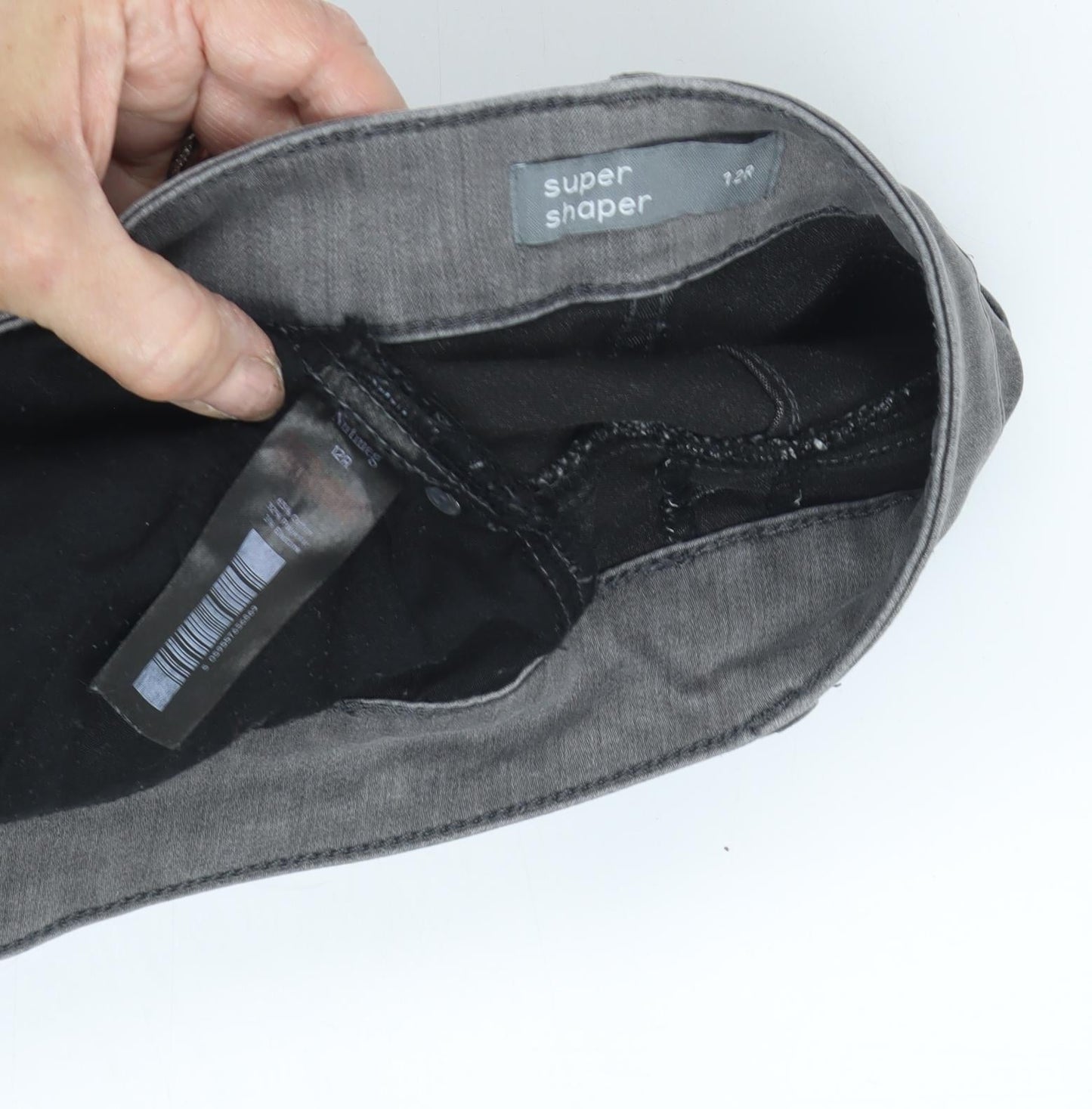 Nutmeg Women's Grey Skinny Jeans Size 12 - Slim Fit Stretch