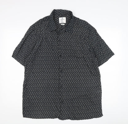 Springfield Men's Black XL Geometric Button-Up Shirt