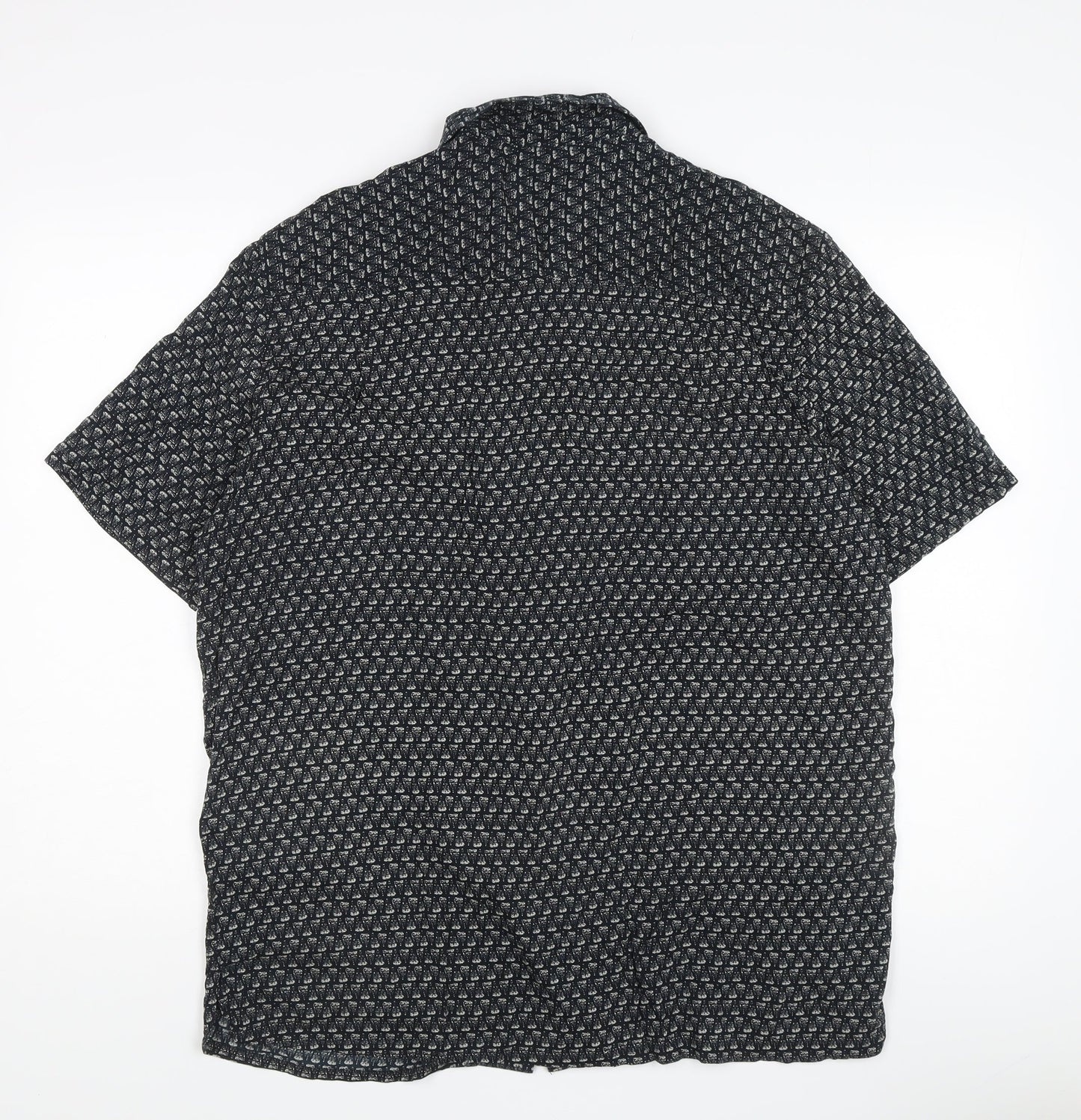 Springfield Men's Black XL Geometric Button-Up Shirt