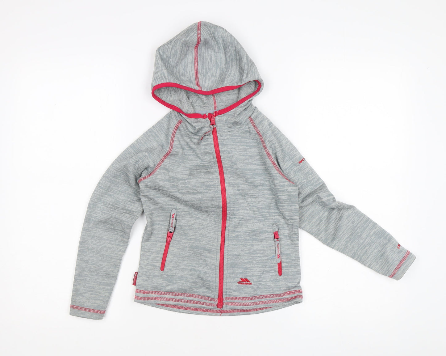 Trespass Girls Grey Full Zip Hoodie Size 5-6 Years