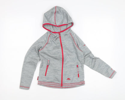 Trespass Girls Grey Full Zip Hoodie Size 5-6 Years
