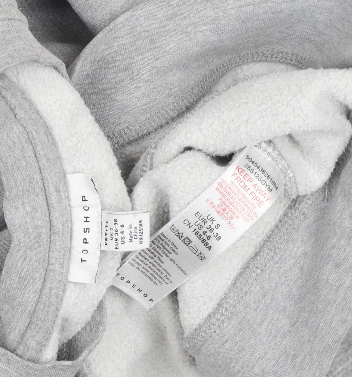 Topshop Women's Grey Sweatshirt Size S