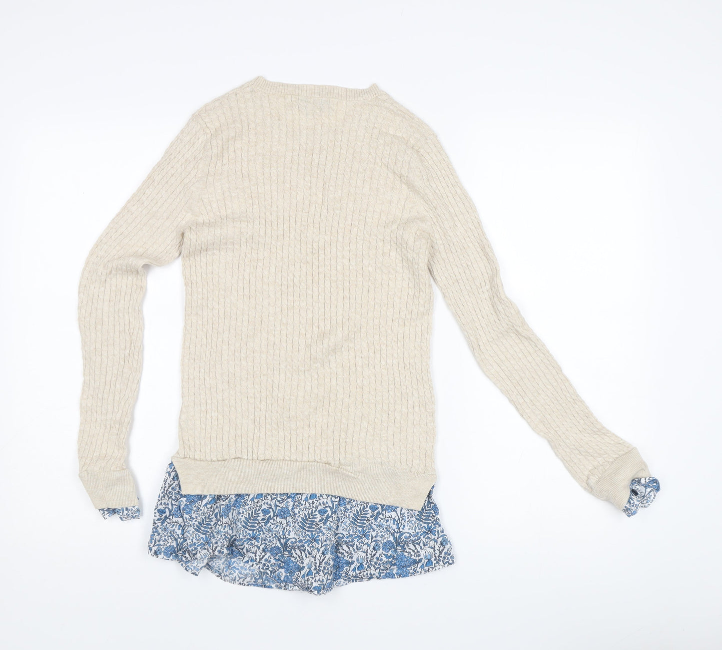 Womens UK Size M NEXT Beige Pullover Jumper