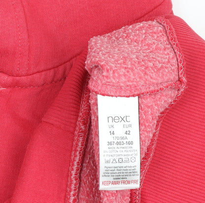 Womens UK Size 14 NEXT Red Full Zip Hoodie