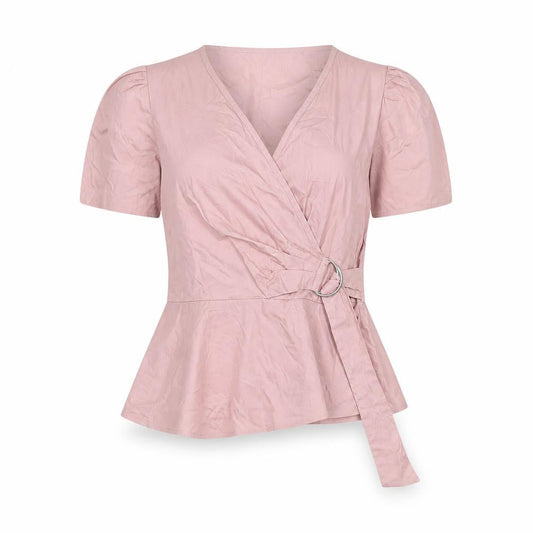 Womens UK Size 8 In the Style Pink Wrap Blouse