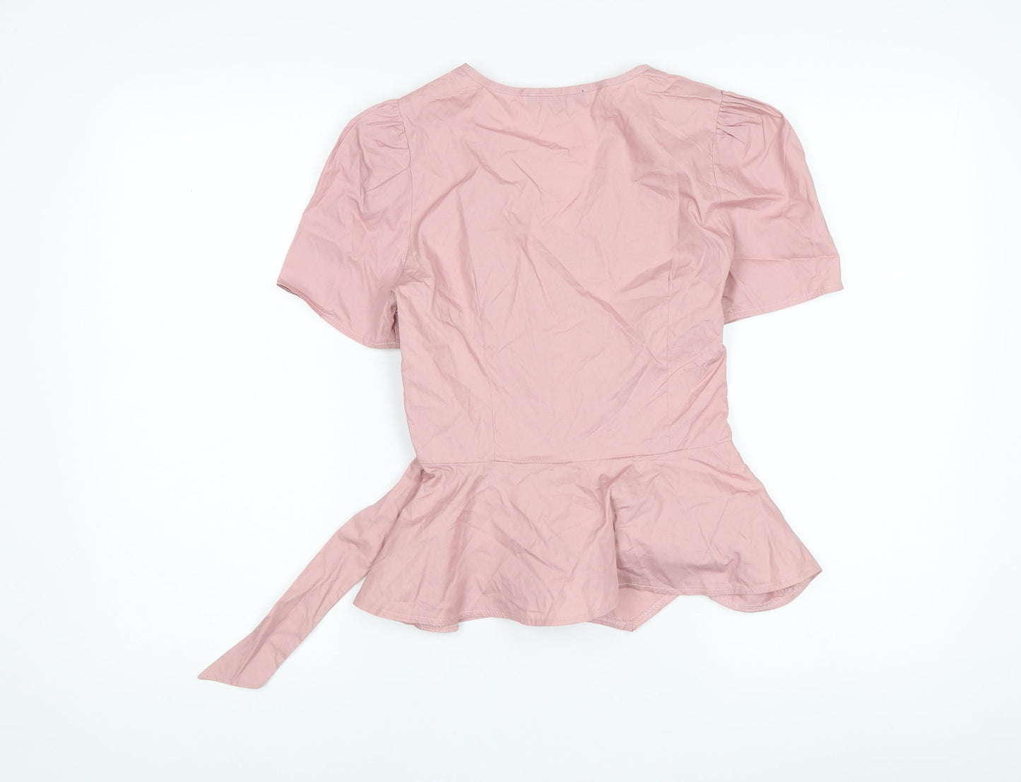 Womens UK Size 8 In the Style Pink Wrap Blouse