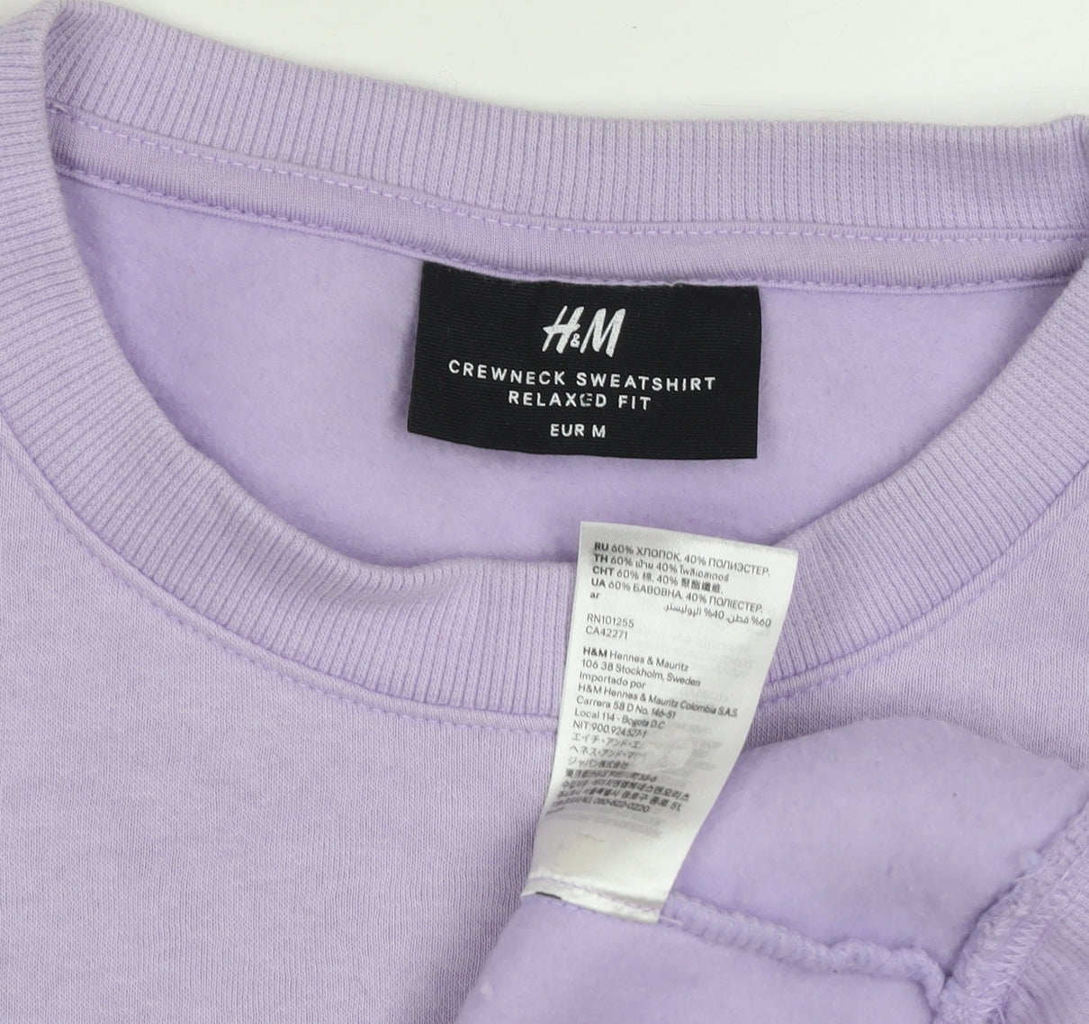H&M Women's Purple Relaxed Fit Sweatshirt Size 12