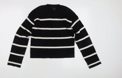 Womens UK Size S New Look Black Pullover Jumper