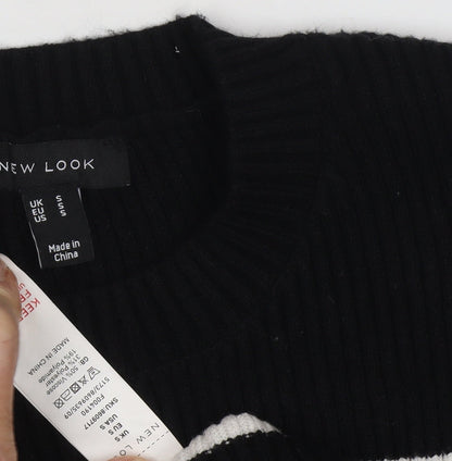 Womens UK Size S New Look Black Pullover Jumper
