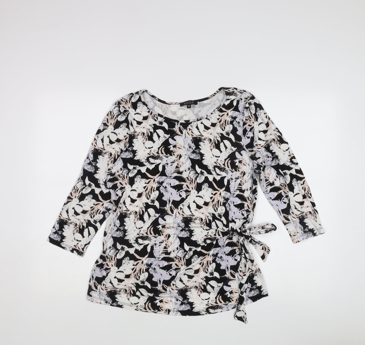 Womens UK Size 14 Soon Multicoloured Basic Blouse