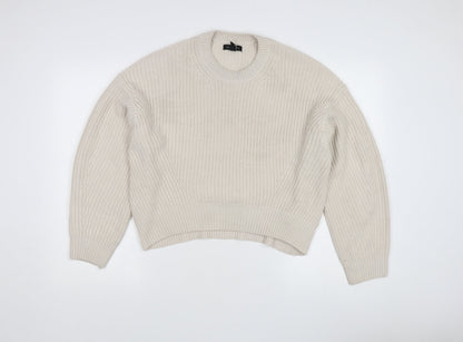 Womens UK Size S New Look Beige Pullover Jumper