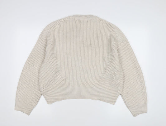 Womens UK Size S New Look Beige Pullover Jumper