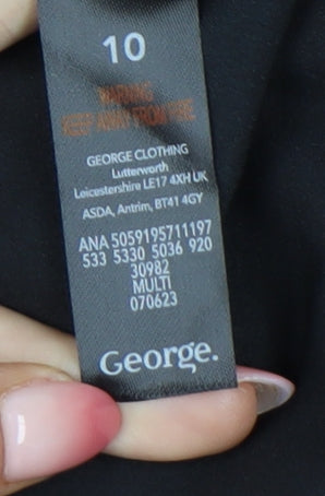 George Womens A-Line Paisley Dress Size 10 Autumn