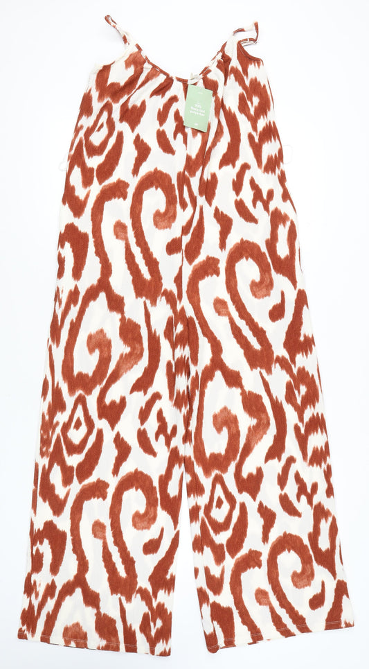 H&M Women's White XS Animal Print Playsuit