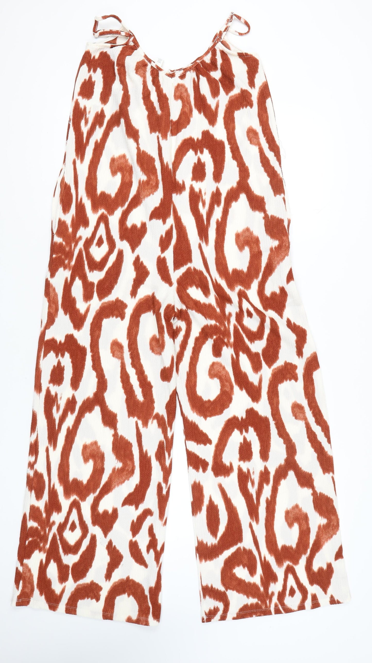 H&M Women's White XS Animal Print Playsuit