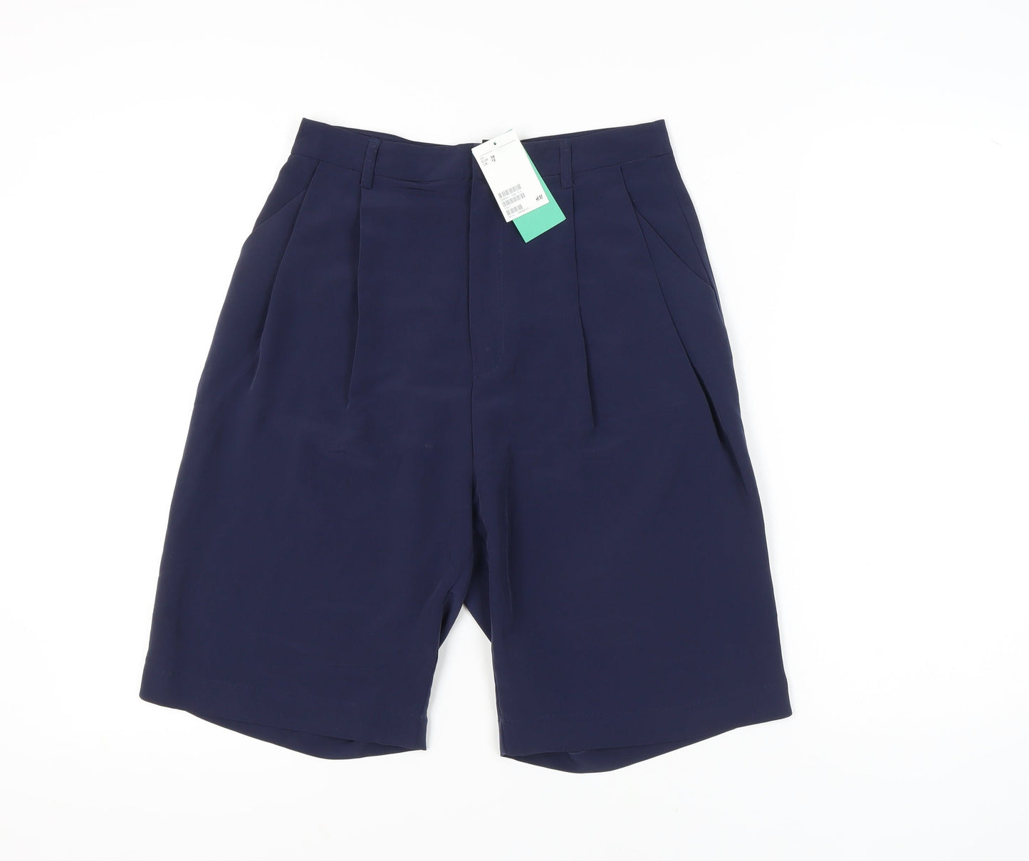 H&M Women's Blue Bermuda Shorts, Size 10, Casual