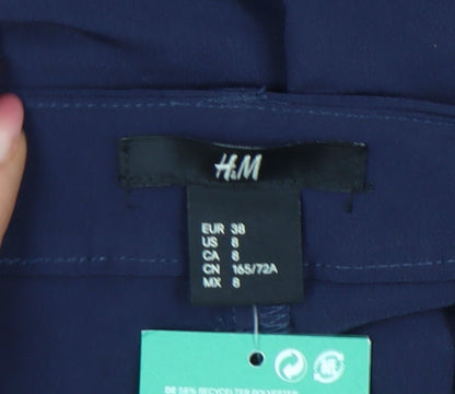 H&M Women's Blue Bermuda Shorts, Size 10, Casual