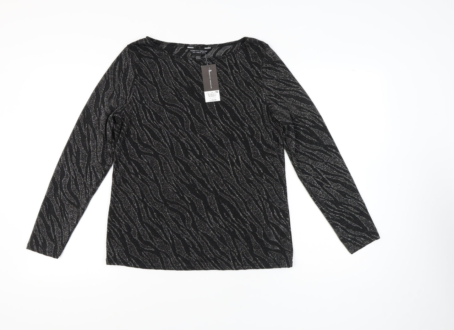 Womens UK Size 16 Dorothy Perkins Black Basic Blouse