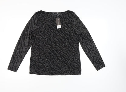 Womens UK Size 16 Dorothy Perkins Black Basic Blouse