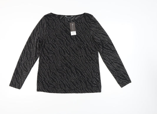 Womens UK Size 16 Dorothy Perkins Black Basic Blouse