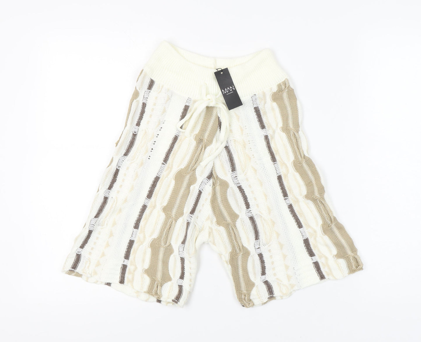 boohooMAN Men's Multicoloured Knit Shorts, Size M