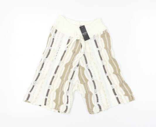 boohooMAN Men's Multicoloured Knit Shorts, Size M