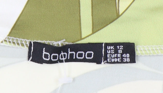 Boohoo Women’s Green Wrap Blouse UK 12