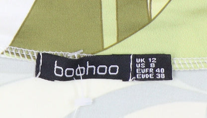 Boohoo Women’s Green Wrap Blouse UK 12