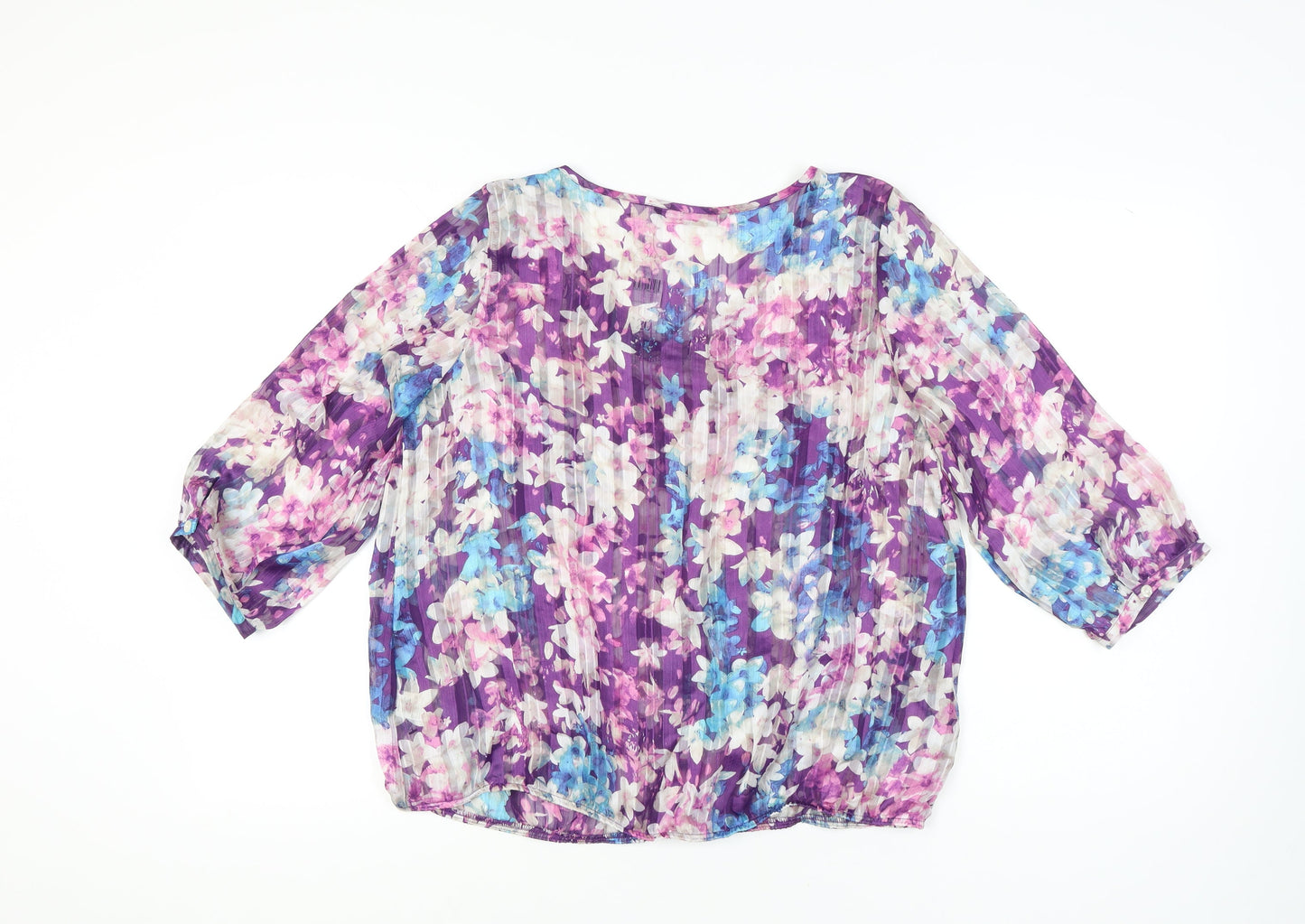 Womens UK Size 18 Bm Collection Multicoloured Tunic Blouse