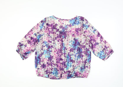 Womens UK Size 18 Bm Collection Multicoloured Tunic Blouse