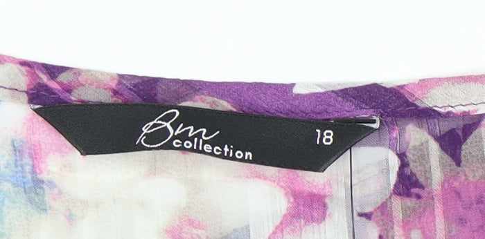 Womens UK Size 18 Bm Collection Multicoloured Tunic Blouse