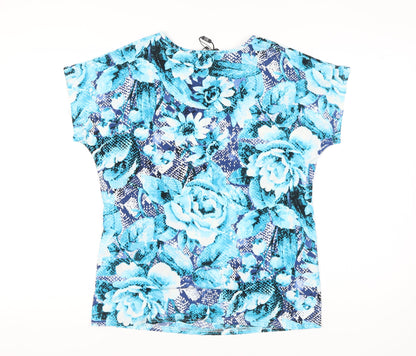 Womens UK Size 18 David Emanuel Blue Basic T-Shirt
