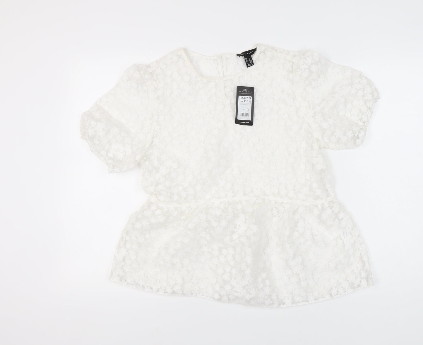 New Look Women's White Blouse Size 12