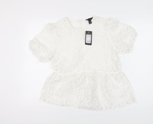 New Look Women's White Blouse Size 12