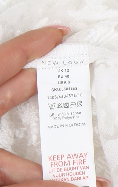 New Look Women's White Blouse Size 12